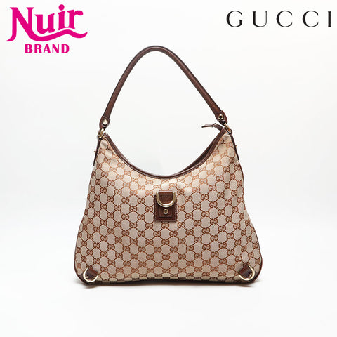 GUCCI GG canvas Shoulder Bag beige WS13909