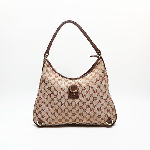 GUCCI GG canvas Shoulder Bag beige WS13909