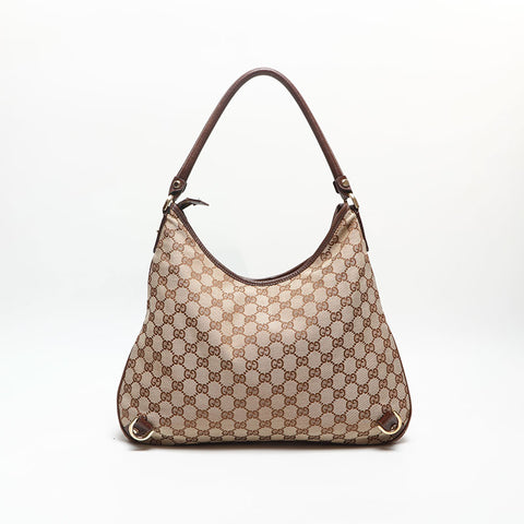 GUCCI GG canvas Shoulder Bag beige WS13909
