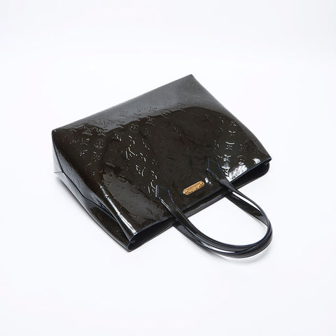 ルイ・ヴィトン LOUIS VUITTON ヴェルニ ウィルシャーMM ブルーアンフィニ 2010年製 トートバッグ グリーン WS13910