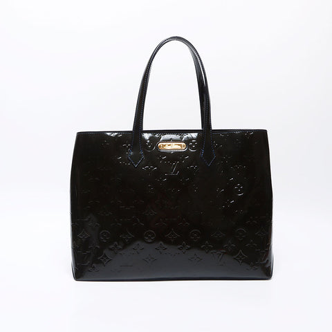 ルイ・ヴィトン LOUIS VUITTON ヴェルニ ウィルシャーMM ブルーアンフィニ 2010年製 トートバッグ グリーン WS13910