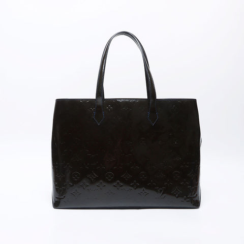 ルイ・ヴィトン LOUIS VUITTON ヴェルニ ウィルシャーMM ブルーアンフィニ 2010年製 トートバッグ グリーン WS13910