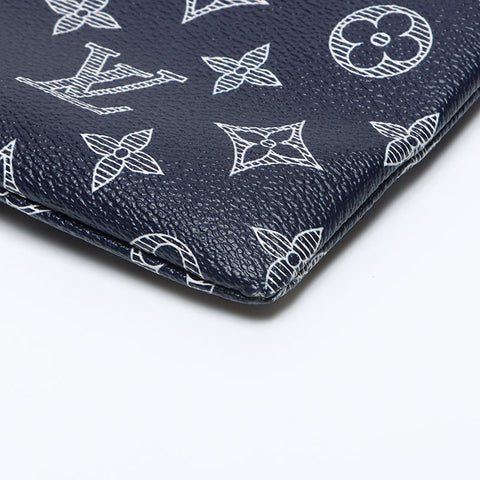 ルイ・ヴィトン LOUIS VUITTON 2018年製 モノグラム インク ポシェットアポロ アップサイドダウン クラッチバッグ ブラック WS13917