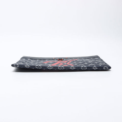 LOUIS VUITTON 2018 Monogram Ink Pochette Apollo Upside Down Clutch bag black WS13917