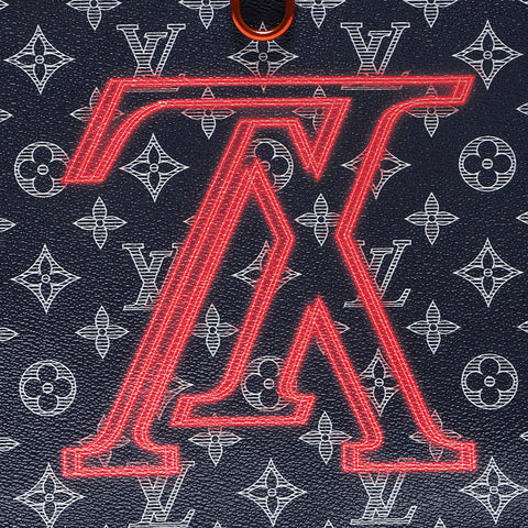 LOUIS VUITTON 2018 Monogram Ink Pochette Apollo Upside Down Clutch bag black WS13917