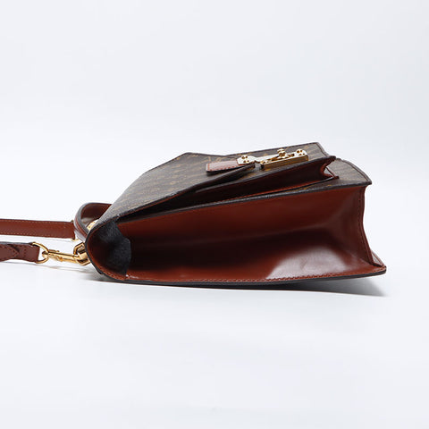 ルイ・ヴィトン LOUIS VUITTON モンソー 28 モノグラム ショルダーバッグ ブラウン WS13920