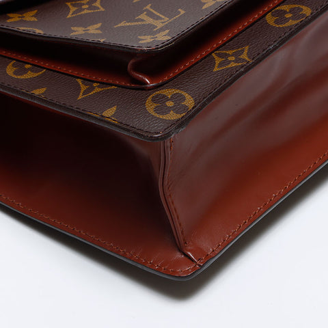 ルイ・ヴィトン LOUIS VUITTON モンソー 28 モノグラム ショルダーバッグ ブラウン WS13920