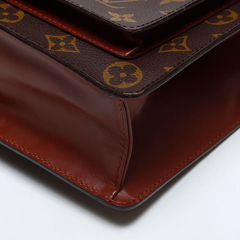 ルイ・ヴィトン LOUIS VUITTON モンソー 28 モノグラム ショルダーバッグ ブラウン WS13920