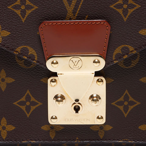 ルイ・ヴィトン LOUIS VUITTON モンソー 28 モノグラム ショルダーバッグ ブラウン WS13920