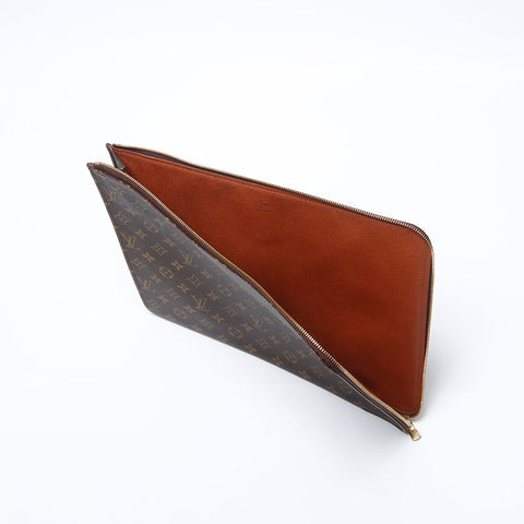 ルイ・ヴィトン LOUIS VUITTON 1999年製 モノグラム ポシェット ドキュマン 38 クラッチバッグ ブラウン WS13921