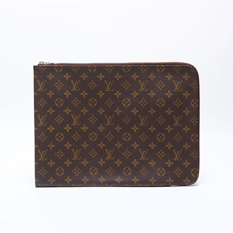 ルイ・ヴィトン LOUIS VUITTON 1999年製 モノグラム ポシェット ドキュマン 38 クラッチバッグ ブラウン WS13921