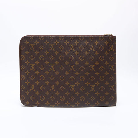 ルイ・ヴィトン LOUIS VUITTON 1999年製 モノグラム ポシェット ドキュマン 38 クラッチバッグ ブラウン WS13921