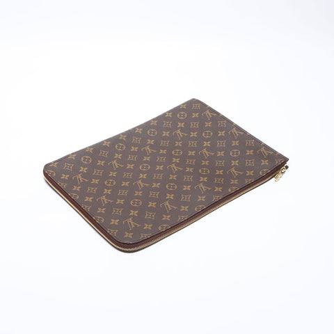 ルイ・ヴィトン LOUIS VUITTON 1999年製 モノグラム ポシェット ドキュマン 38 クラッチバッグ ブラウン WS13921