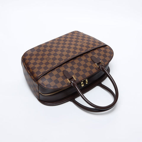 ルイ・ヴィトン LOUIS VUITTON サリア・オリゾンタル 2001年製 ダミエ ハンドバッグ ブラウン WS13927