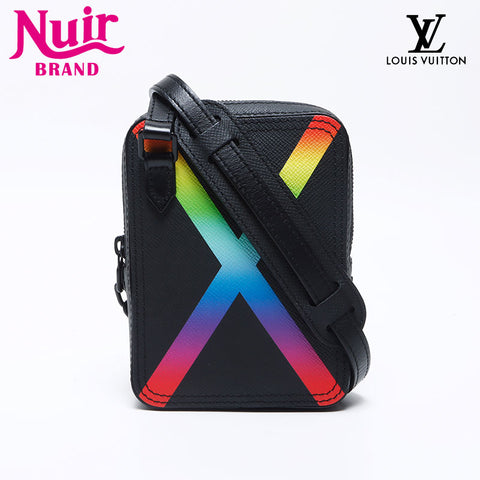 ルイ・ヴィトン LOUIS VUITTON タイガ レインボー ダヌーブ ショルダーバッグ ブラック WS13930