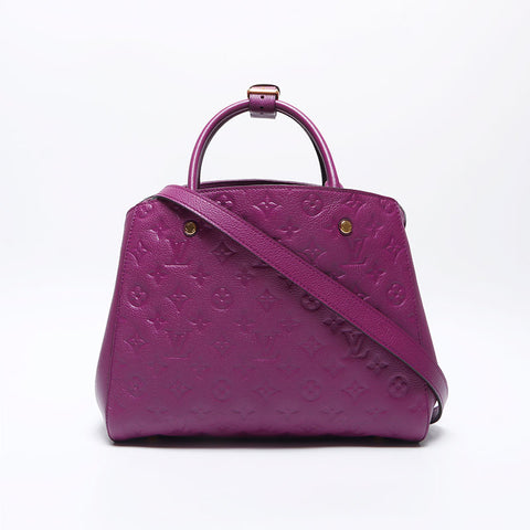 LOUIS VUITTON Monogram Empreinte Montaigne MM 2011 Sac à main violet WS13931