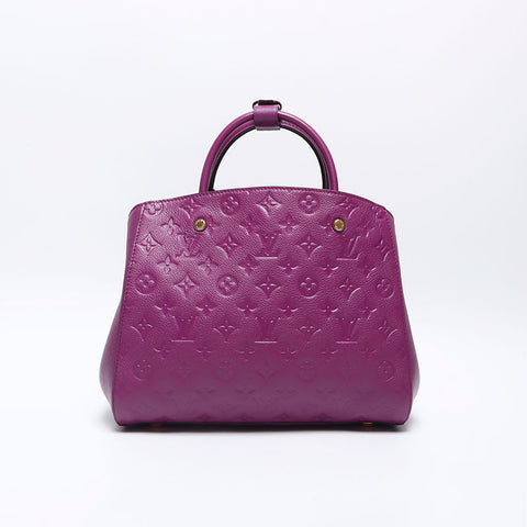 LOUIS VUITTON Monogram Empreinte Montaigne MM 2011 Sac à main violet WS13931