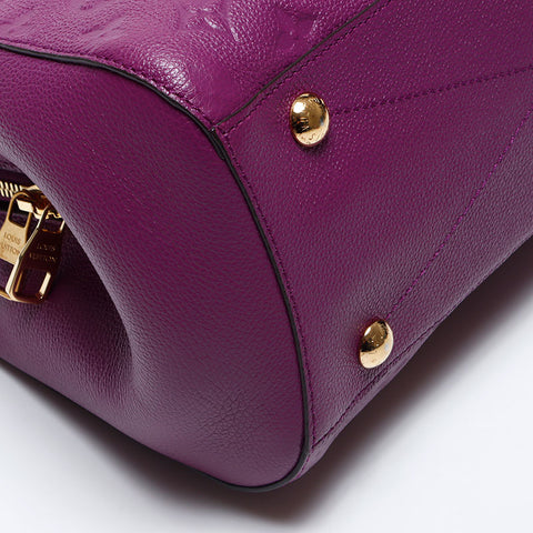LOUIS VUITTON Monogram Empreinte Montaigne MM 2011 Sac à main violet WS13931