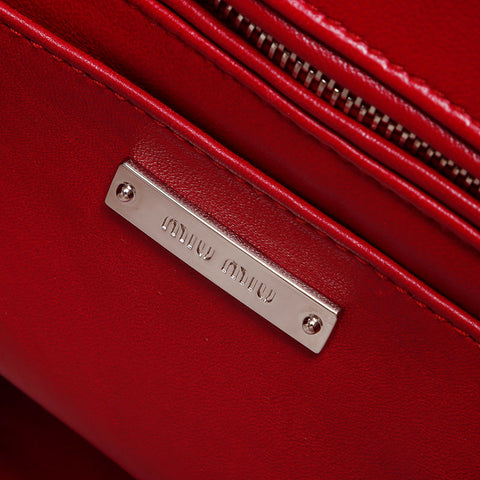 MIU miu miu Matteasse 2way Bag d'épaule rouge WS13937