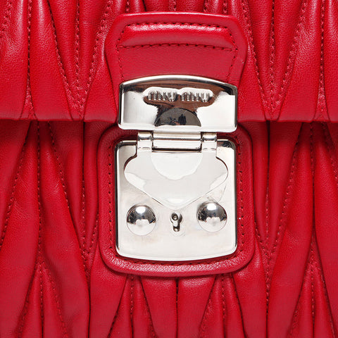 MIU miu miu Matteasse 2way Bag d'épaule rouge WS13937
