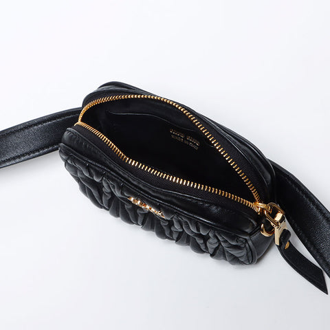 Miu Miu Matelasse mini belt bag Waist bag black WS13940