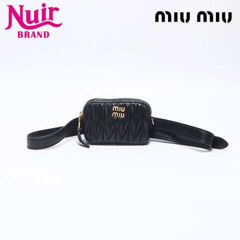 Miu Miu Matelasse mini belt bag Waist bag black WS13940