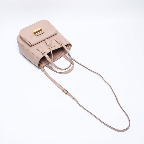 PRADA Saffiano 2way Shoulder Bag beige WS13942