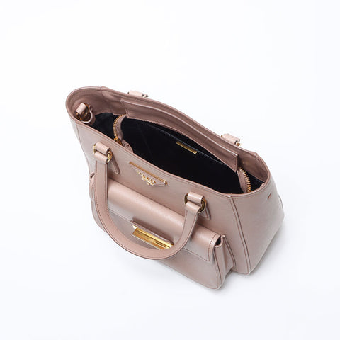 PRADA Saffiano 2way Shoulder Bag beige WS13942