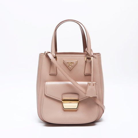 PRADA SAFFIANO 2WAY BAGE BEIGE WS13942