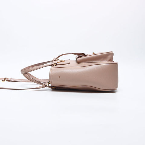PRADA Saffiano 2way Shoulder Bag beige WS13942