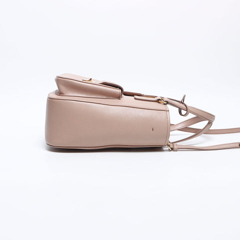 PRADA Saffiano 2way Umhängetasche beige WS13942
