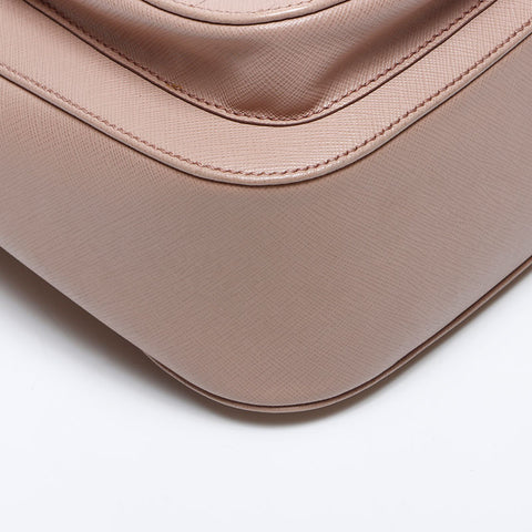 PRADA Saffiano 2way Shoulder Bag beige WS13942