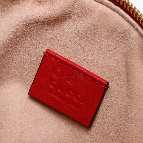 GUCCI GG Blooms Mini Boston 2way PVC Shoulder Bag Red WS13944