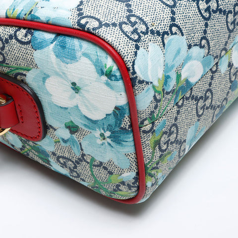 GUCCI GG Blooms Mini Boston 2way PVC Shoulder Bag Red WS13944