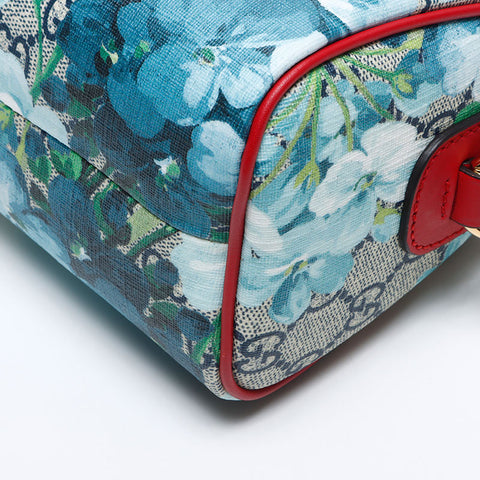 GUCCI GG Blooms Mini Boston 2way PVC Shoulder Bag Red WS13944