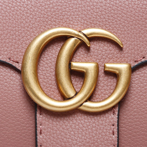 GUCCI GG Marmont Leather 2way Shoulder Bag pink WS13945