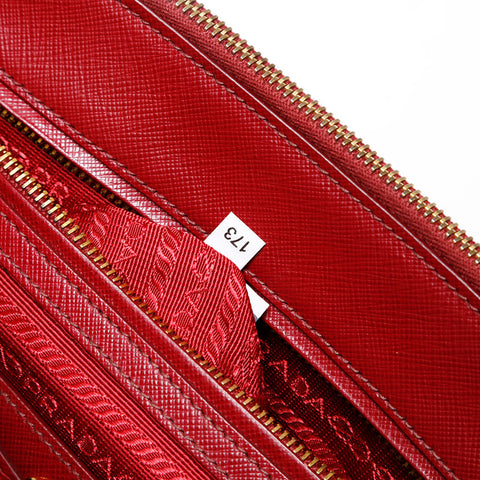 PRADA Galleria Saffiano Leather Shoulder Bag Red WS13946
