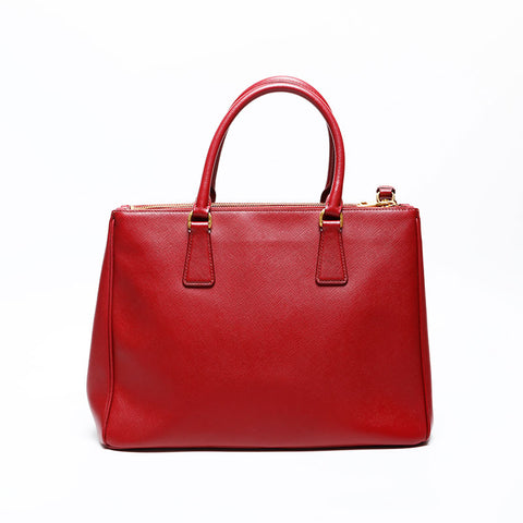 PRADA Galleria Saffiano Leather Shoulder Bag Red WS13946
