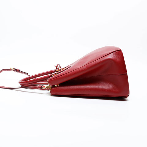 PRADA Galleria Saffiano Leather Shoulder Bag Red WS13946