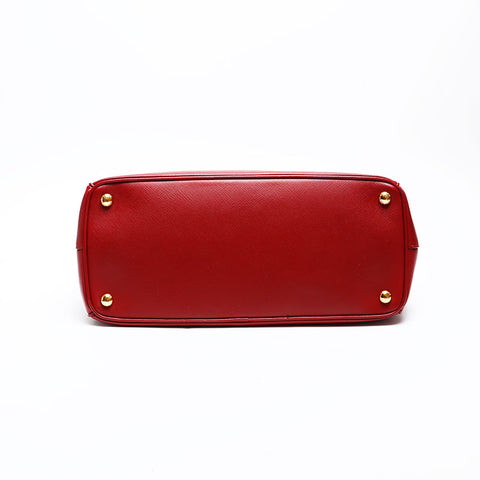 PRADA Galleria Saffiano Leather Shoulder Bag Red WS13946