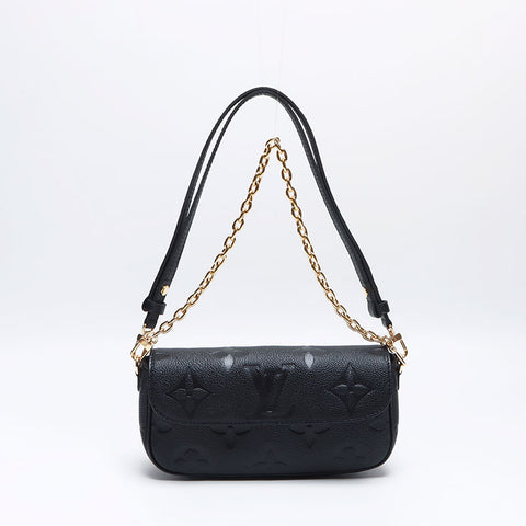 路易·威登（Louis Vuitton）钱包上的链条常春藤会标emogram肩袋黑色WS13947