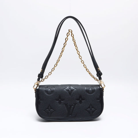 路易·威登（Louis Vuitton）钱包上的链条常春藤会标emogram肩袋黑色WS13947