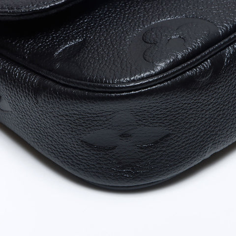 路易·威登（Louis Vuitton）钱包上的链条常春藤会标emogram肩袋黑色WS13947