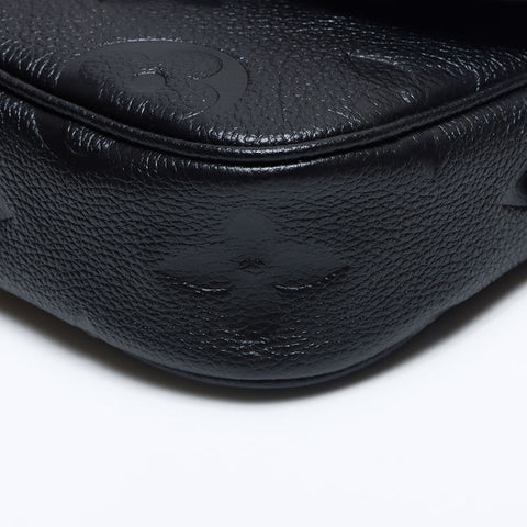 路易·威登（Louis Vuitton）钱包上的链条常春藤会标emogram肩袋黑色WS13947
