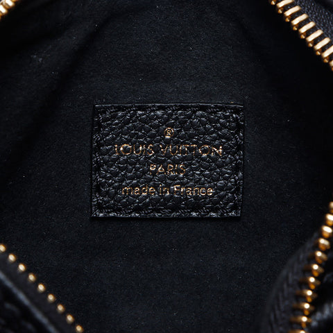 Louis Vuitton Louis Vuitton Nano Speedy Monogramm Emplant Umhängetasche Schwarz WS13948