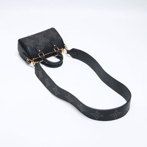 Louis Vuitton Louis Vuitton Nano Speedy Monogramm Emplant Umhängetasche Schwarz WS13948