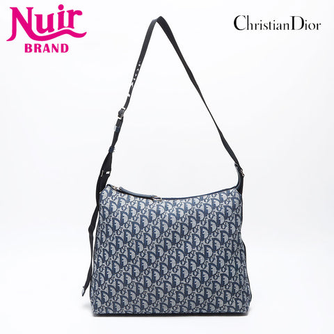 クリスチャンディオール Christian Dior トロッター ショルダーバッグ ネイビー WS13951