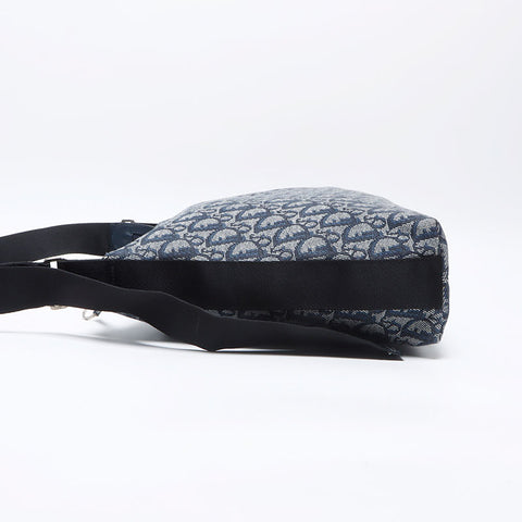 Christian Dior Canvas Trotter Shoulder Bag Navy WS13951