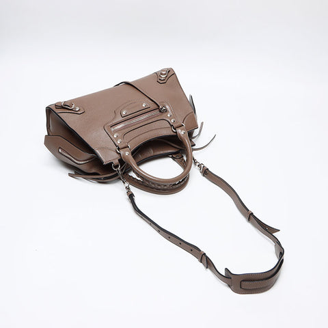 BALENCIAGA Nano City Shoulder Bag Brown WS13956