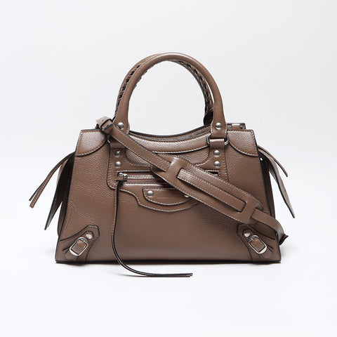 BALENCIAGA Nano City Shoulder Bag Brown WS13956